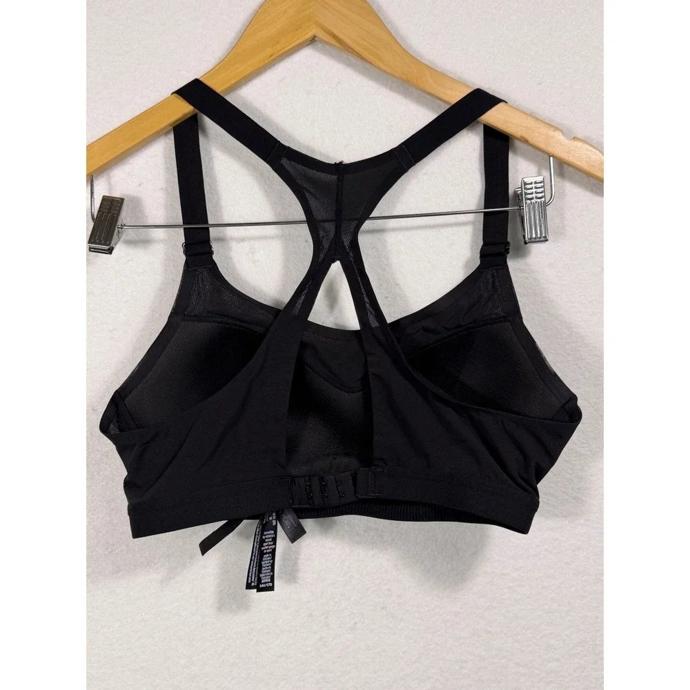 Victoria's Secret Sport Bra Women 34C Black Camo On Point Incredible Racerback